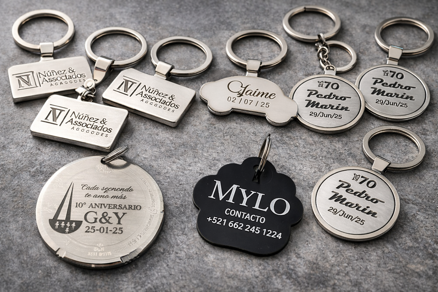 Pines metálicos personalizados muestra 3